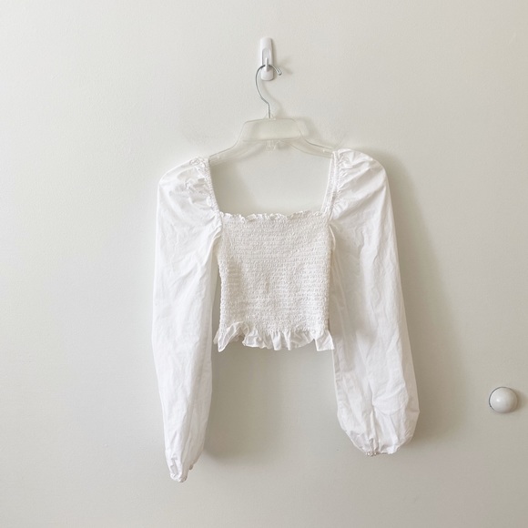 white dressy crop top